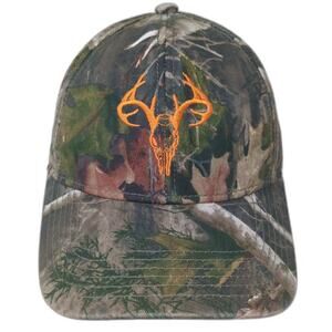 TrueTimber Baseball Cap Green Brown OS Slideback Deer Skull Embroidered Hat